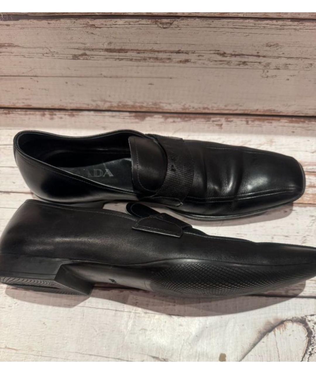 PRADA Черные кожаные туфли, фото 3