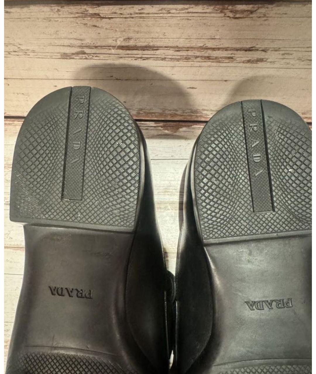 PRADA Черные кожаные туфли, фото 7