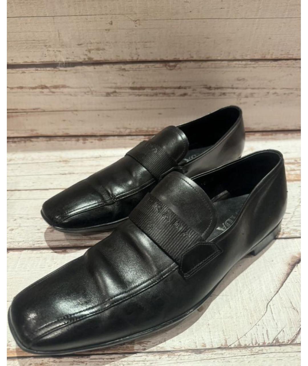 PRADA Черные кожаные туфли, фото 2