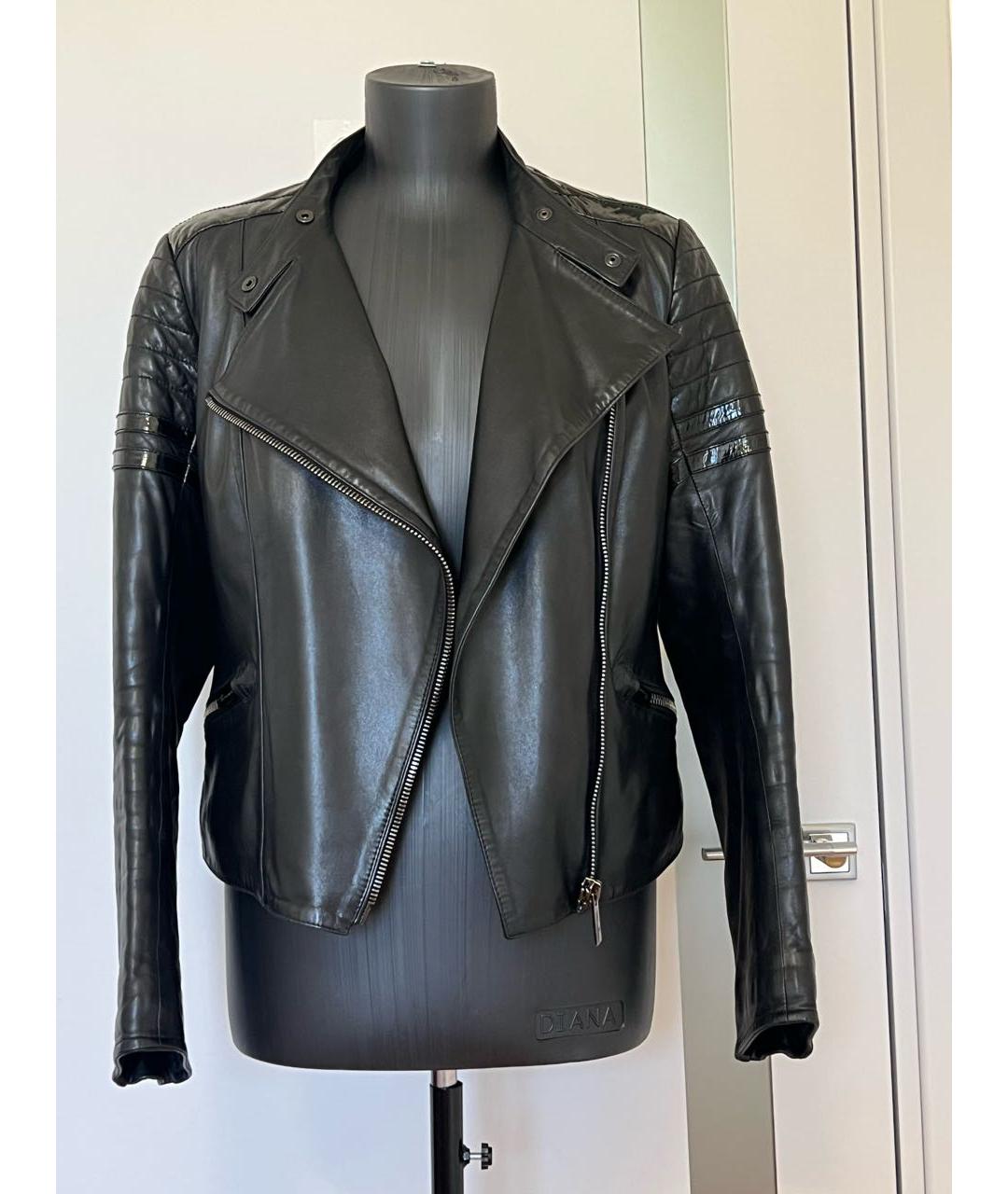 BLUMARINE Черная кожаная куртка, фото 3
