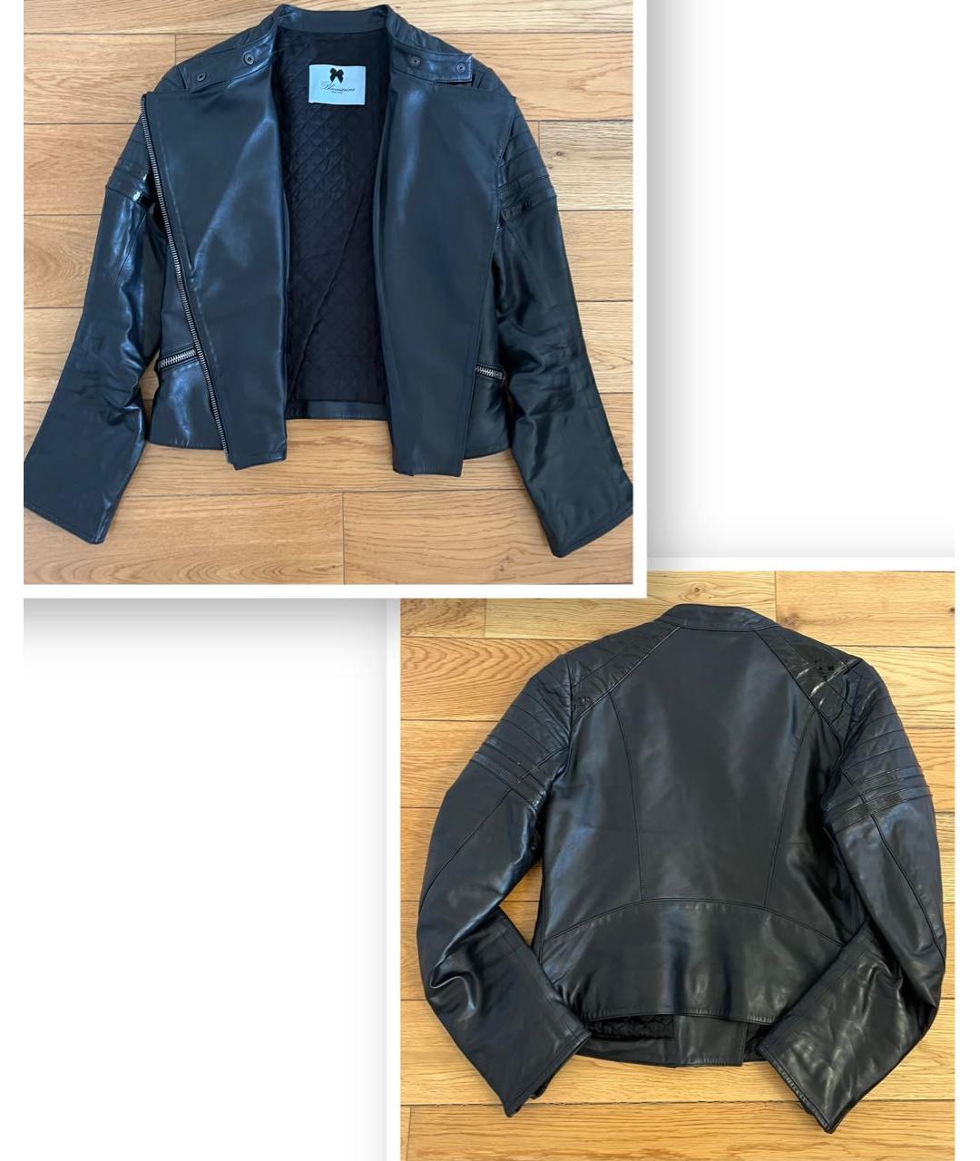 BLUMARINE Черная кожаная куртка, фото 6