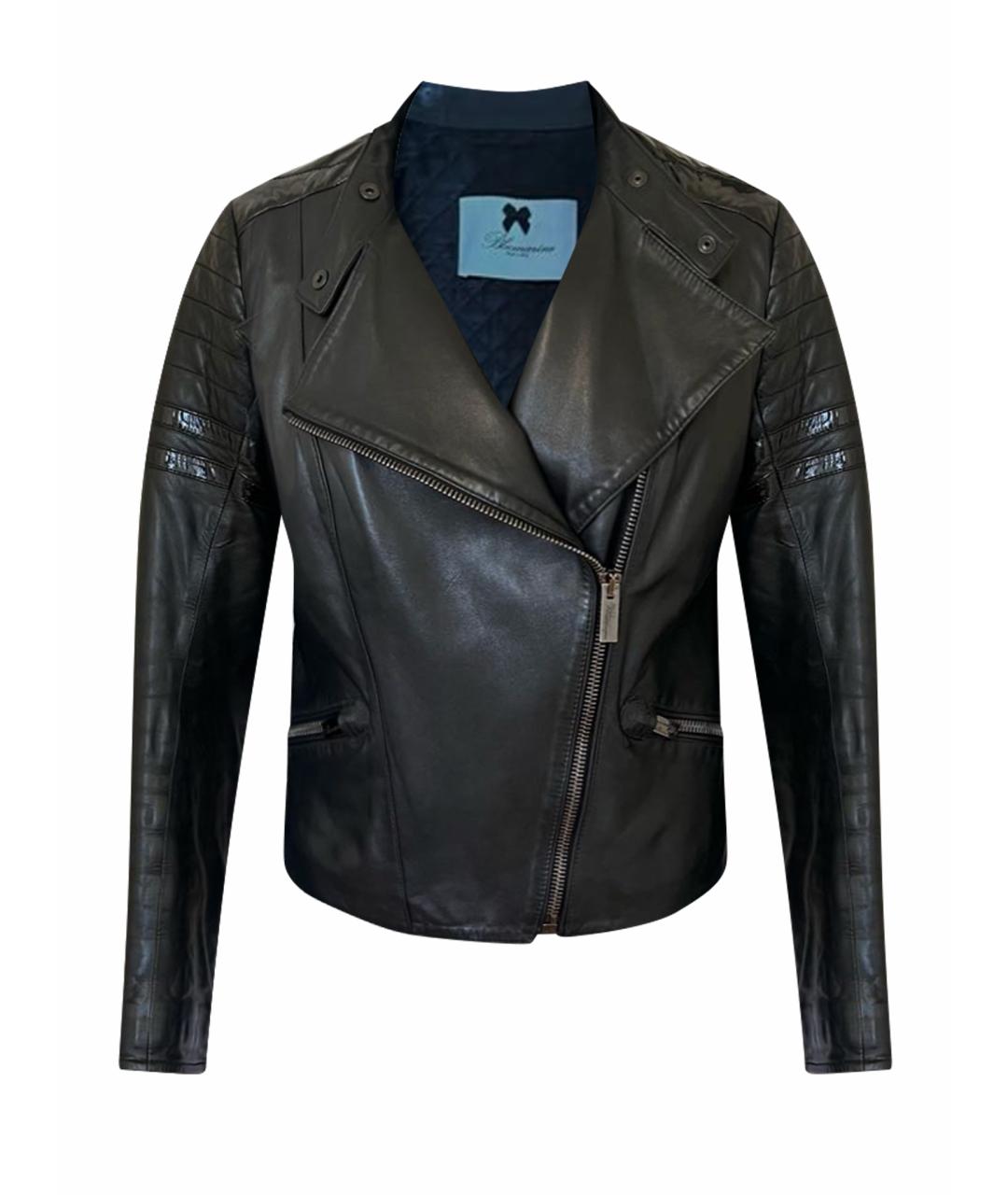 BLUMARINE Черная кожаная куртка, фото 1