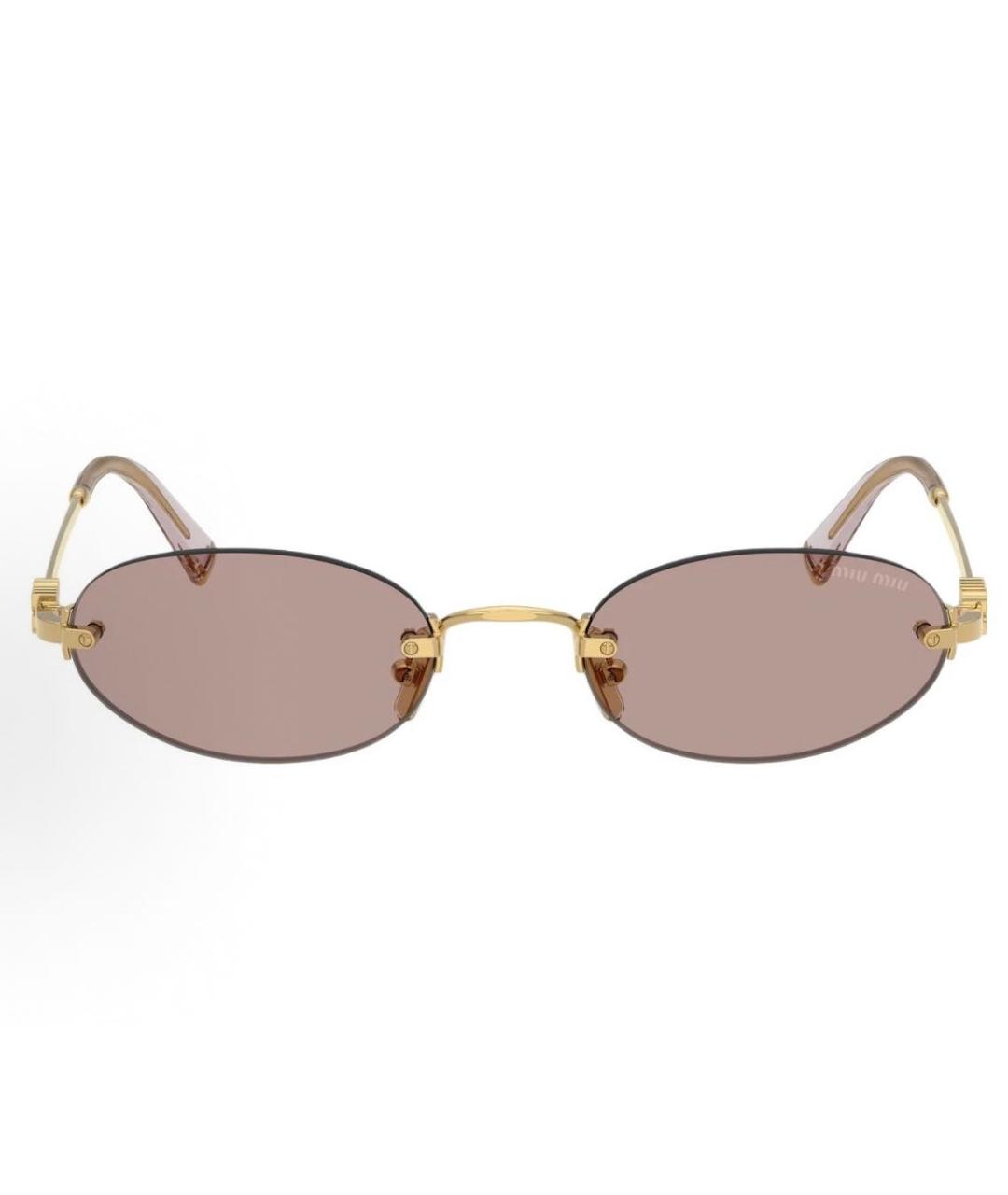 MIU MIU Фиолетовые металлические солнцезащитные очки, фото 2