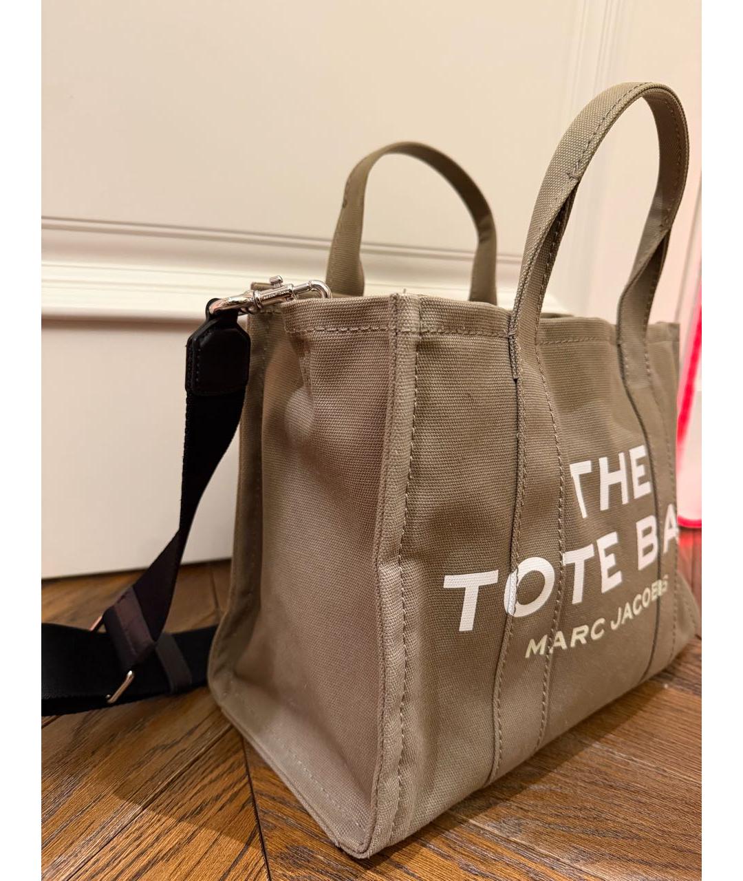 MARC JACOBS Бежевая тканевая сумка тоут, фото 2