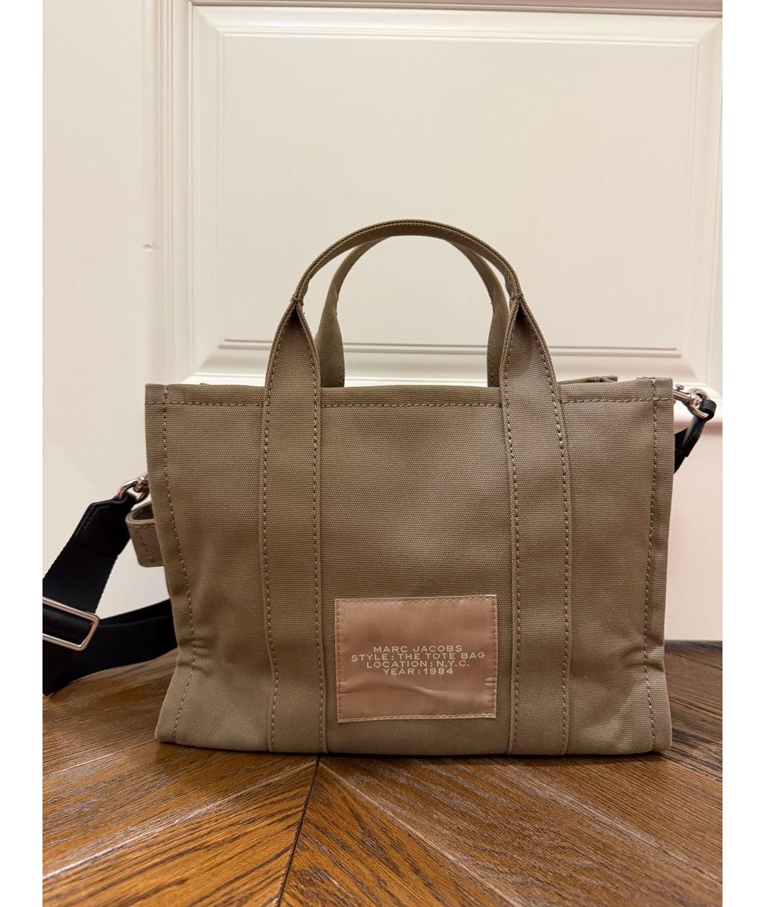 MARC JACOBS Бежевая тканевая сумка тоут, фото 3