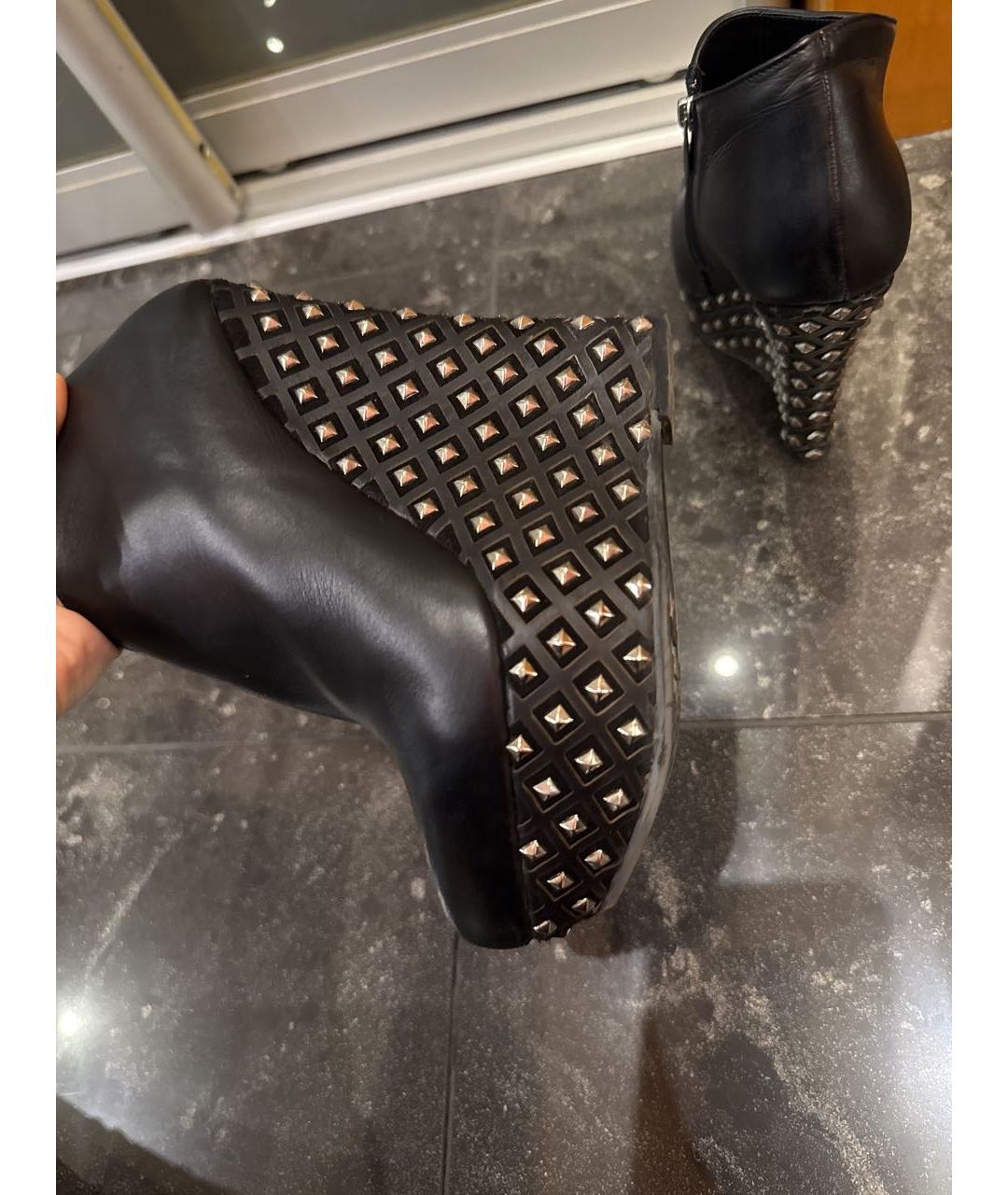 LE SILLA Черные кожаные ботильоны, фото 6