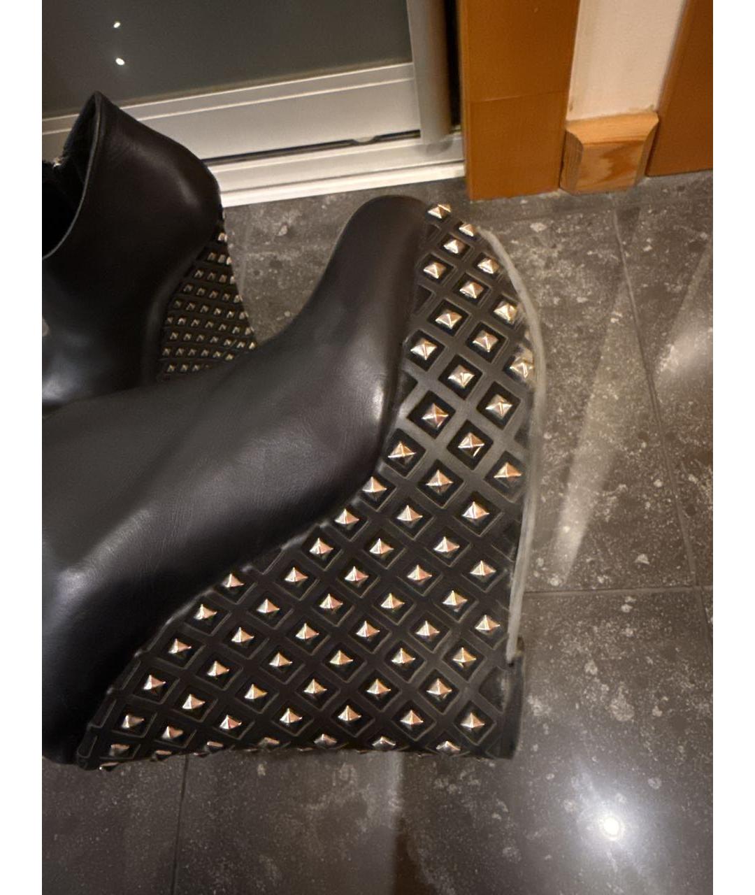 LE SILLA Черные кожаные ботильоны, фото 5