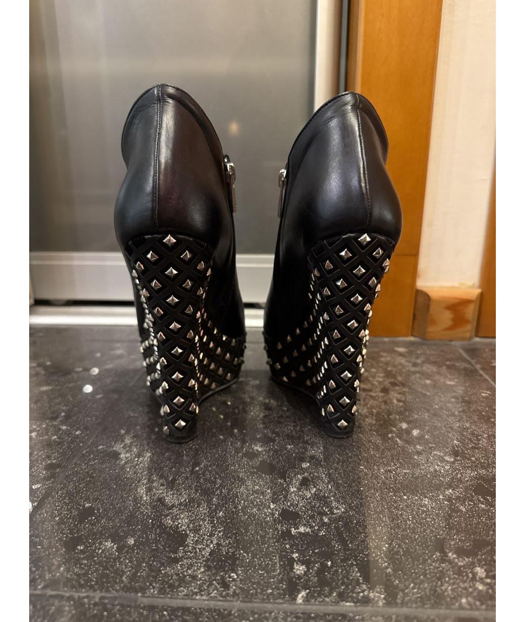 LE SILLA Черные кожаные ботильоны, фото 3