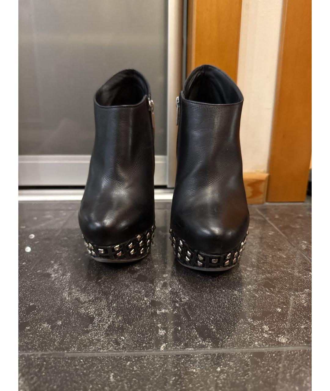 LE SILLA Черные кожаные ботильоны, фото 2