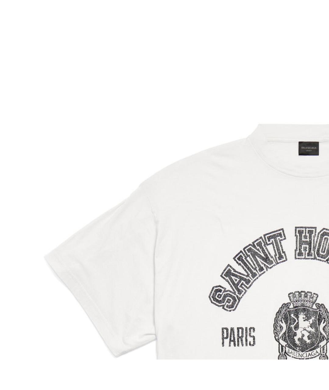 BALENCIAGA Белая футболка, фото 3