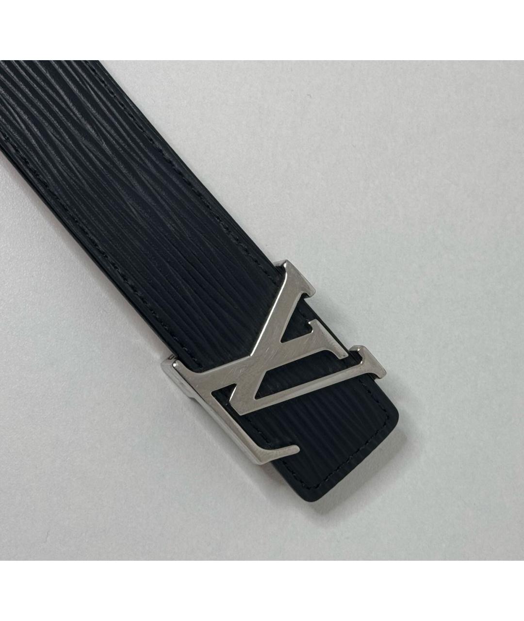 LOUIS VUITTON Черный кожаный ремень, фото 2