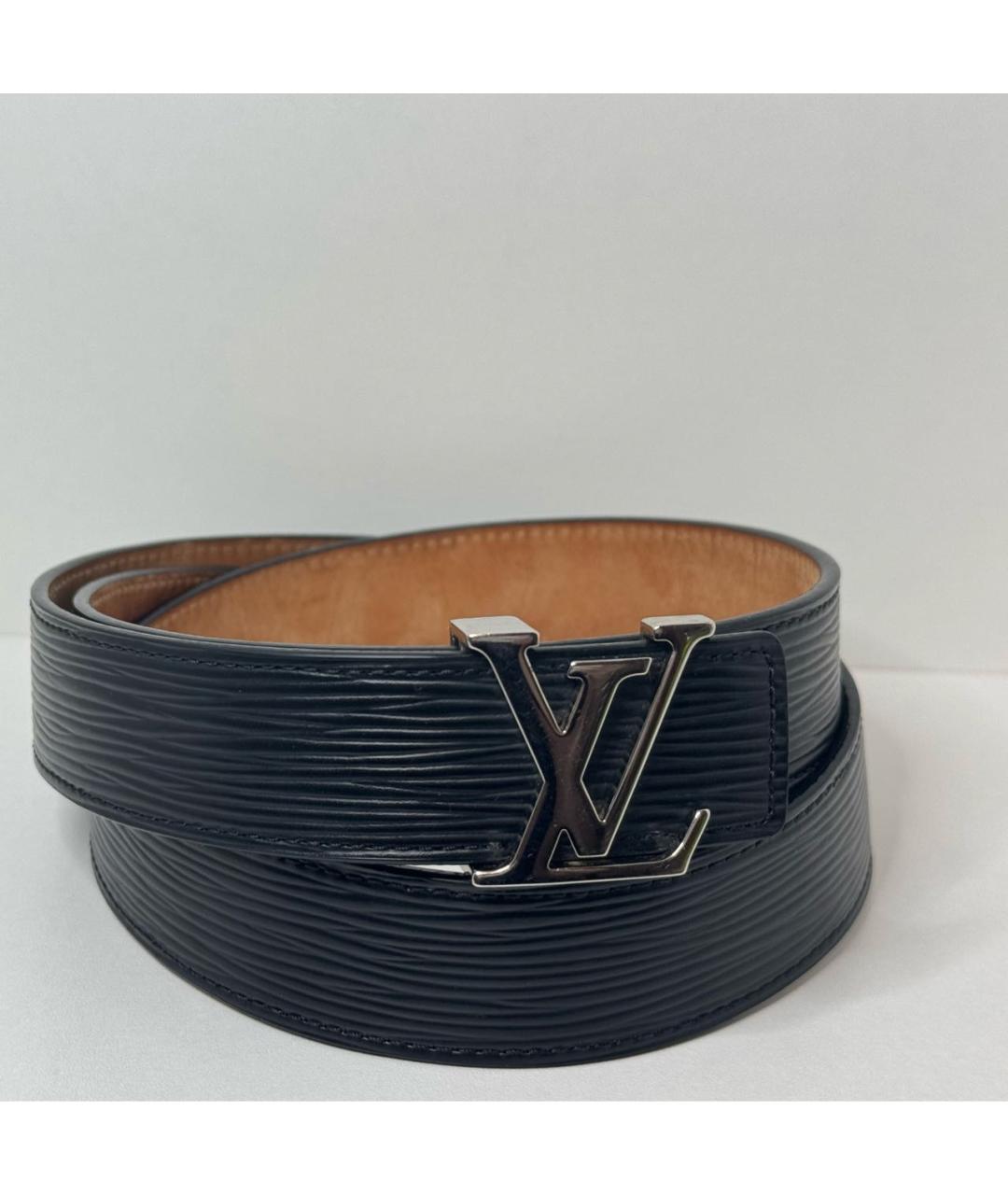 LOUIS VUITTON Черный кожаный ремень, фото 5