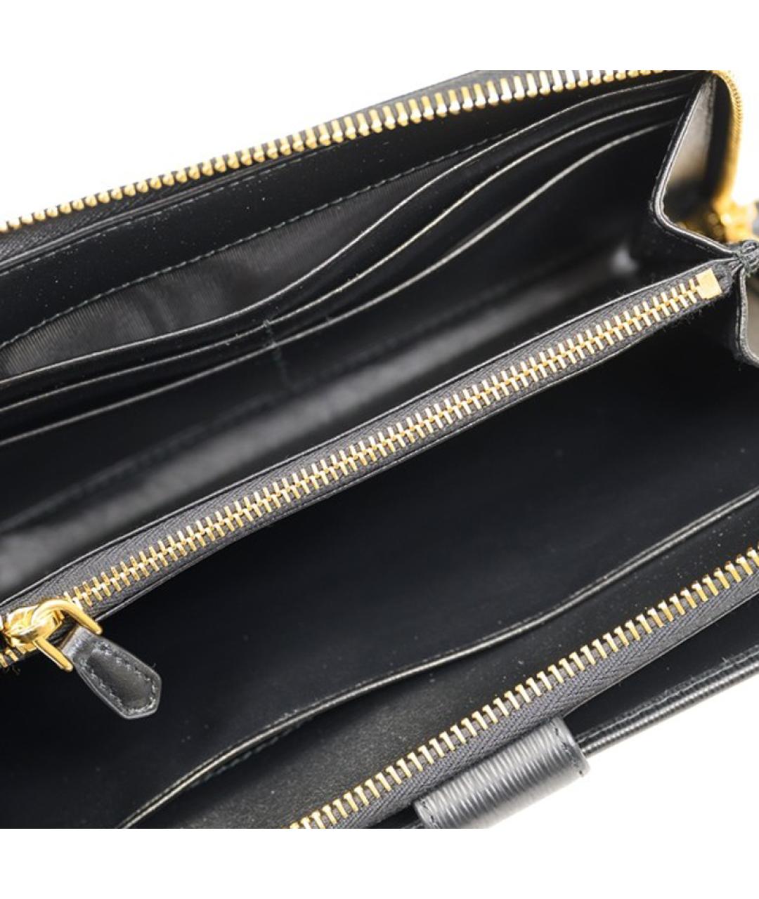 PRADA Черный кожаный кошелек, фото 5