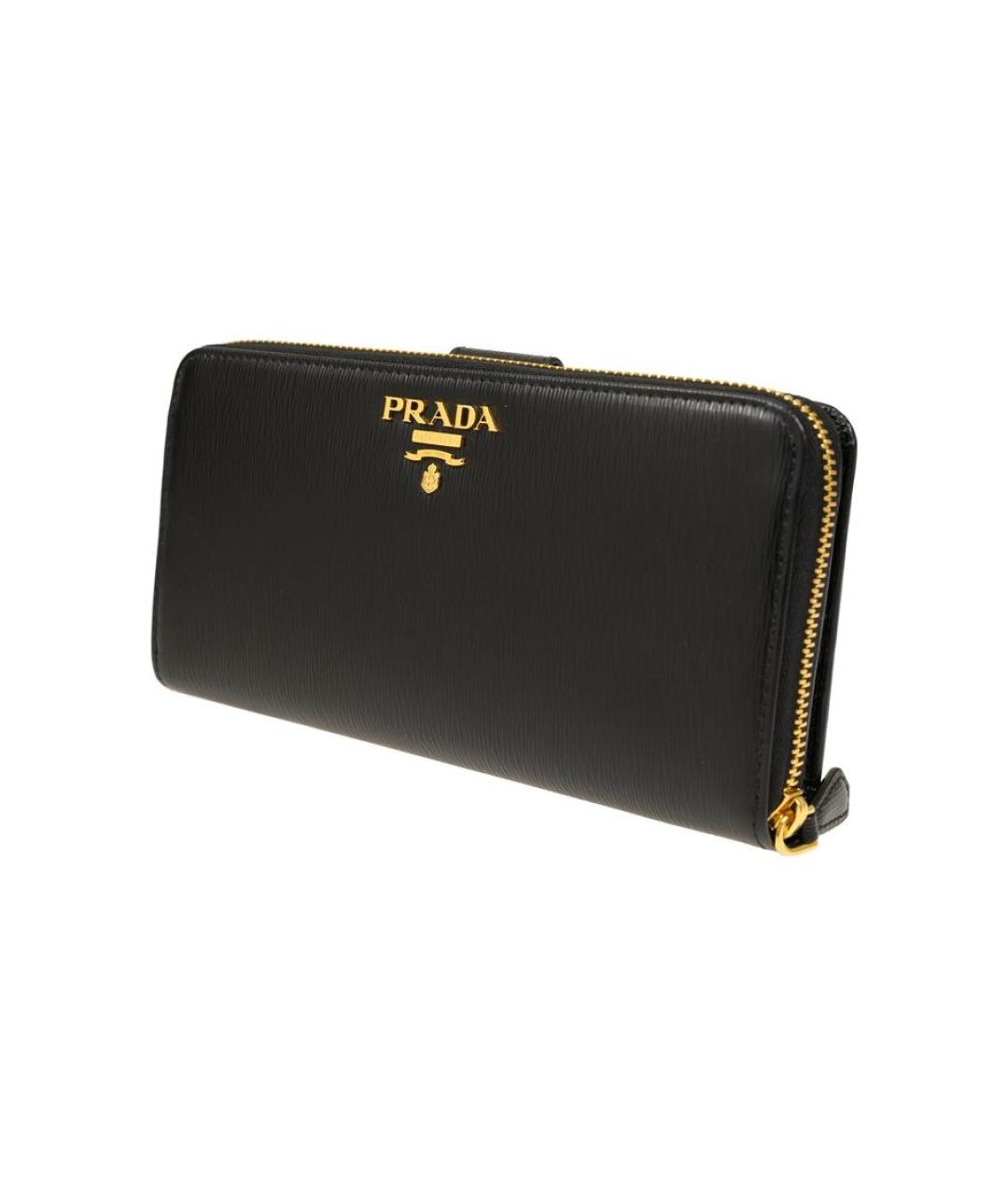 PRADA Черный кожаный кошелек, фото 2