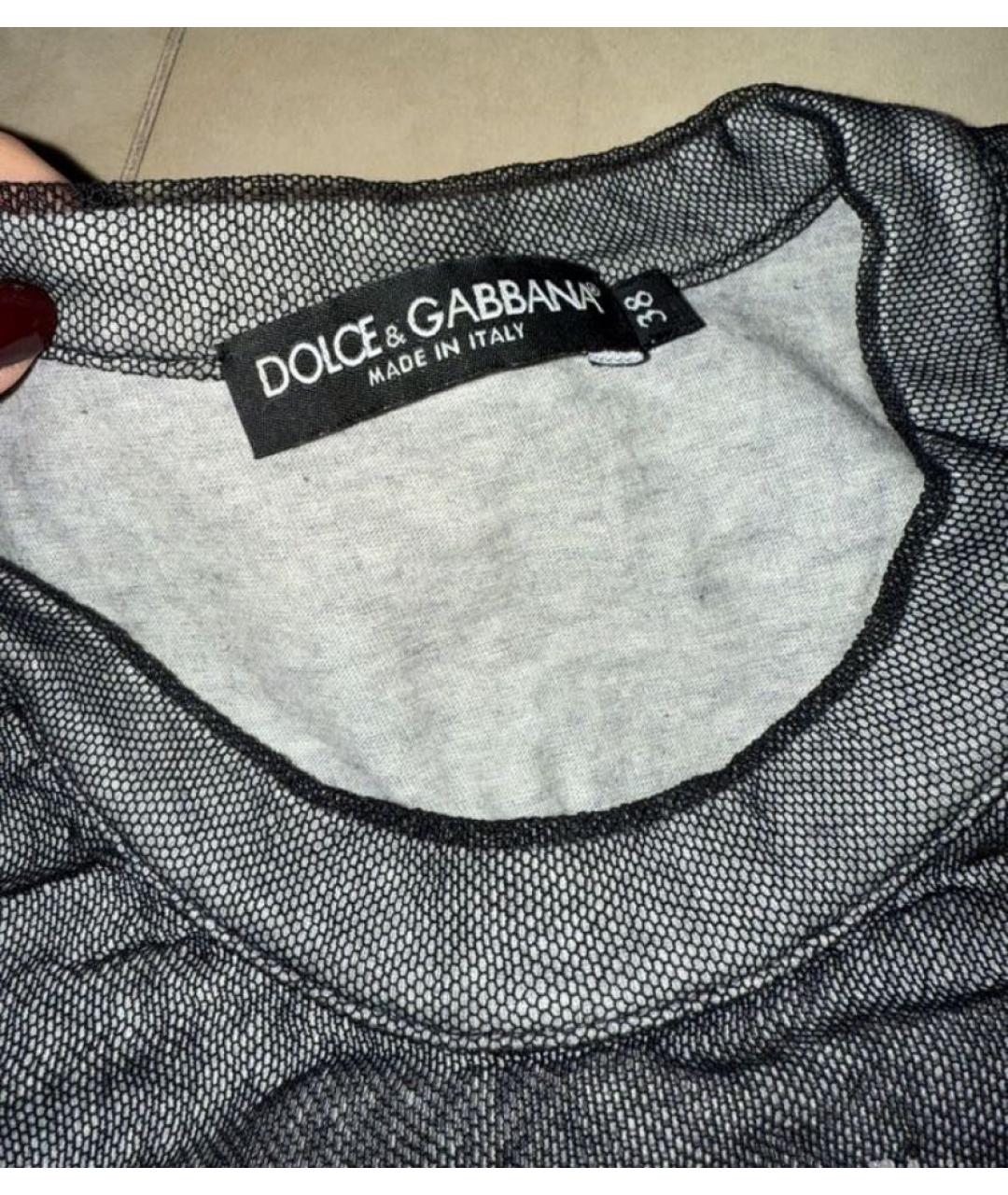 DOLCE&GABBANA Серая сетчатая майка, фото 3