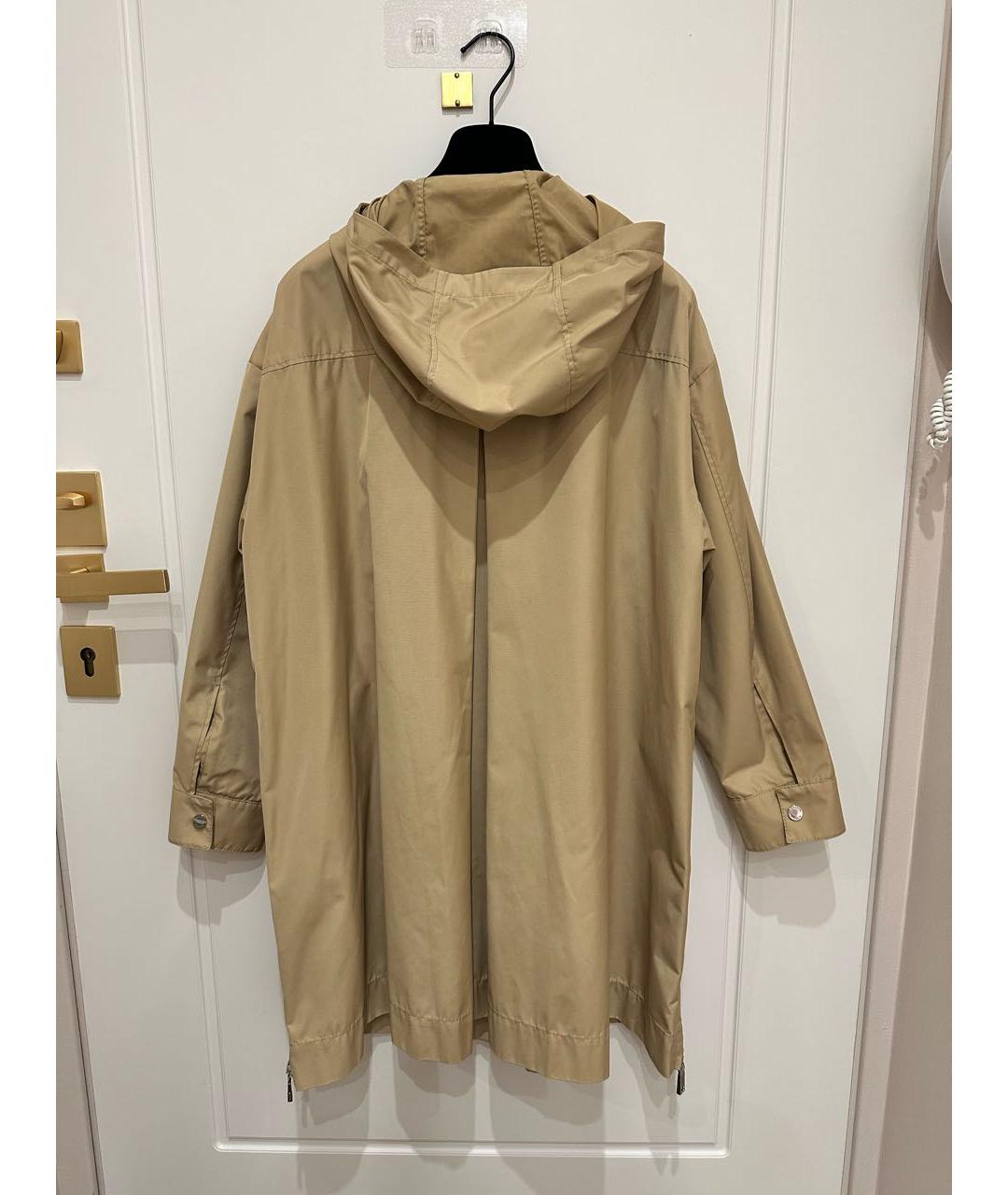 MAX&CO Бежевый полиэстеровый тренч/плащ, фото 4