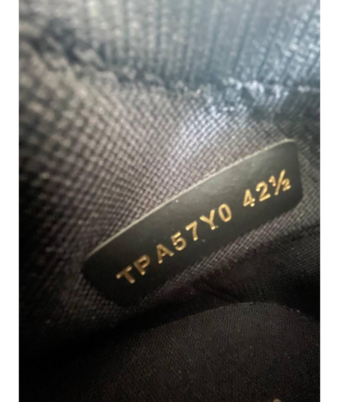 VALENTINO Черные текстильные низкие кроссовки / кеды, фото 5