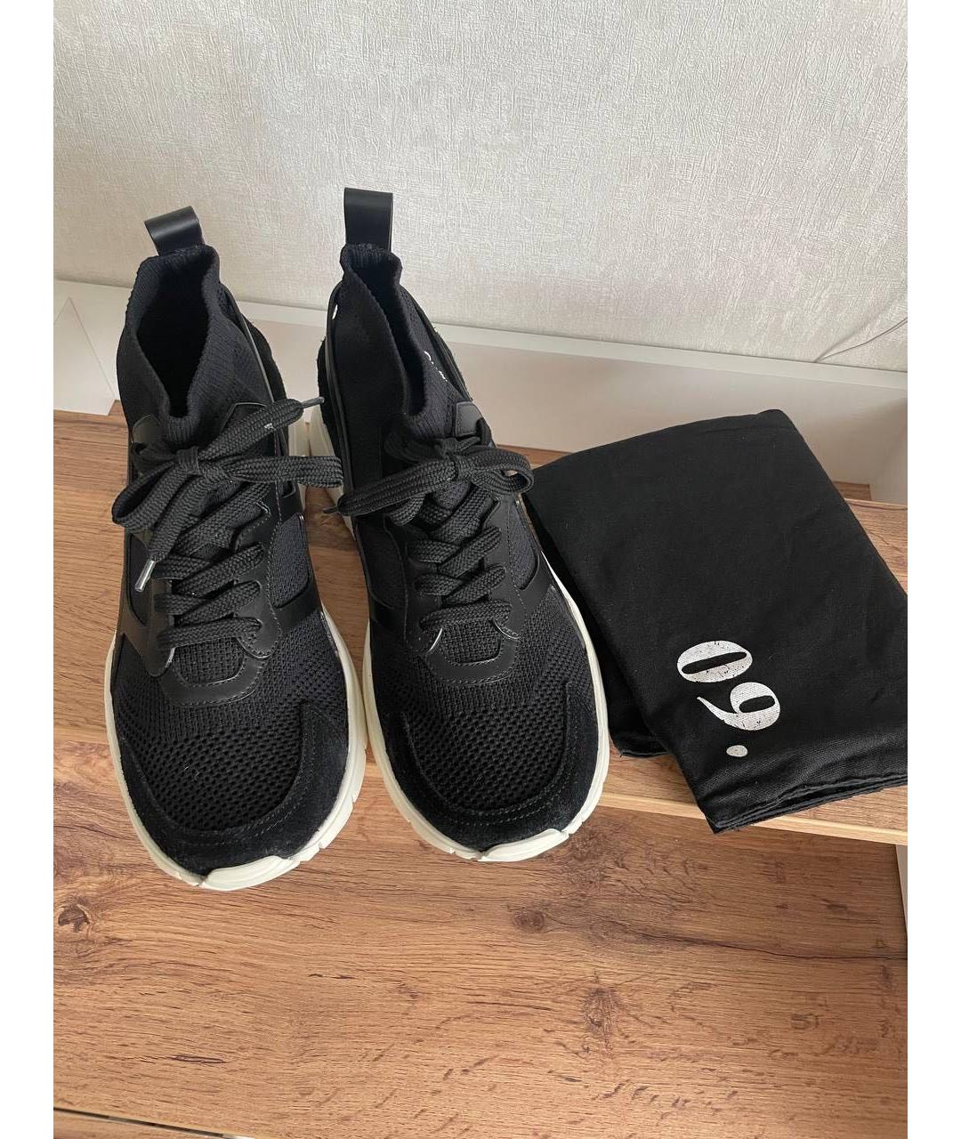 VALENTINO Черные текстильные низкие кроссовки / кеды, фото 2