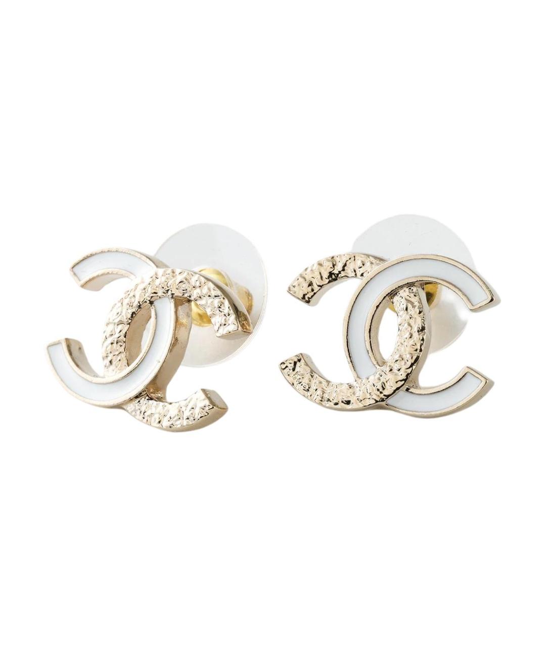 CHANEL Белые серьги, фото 1