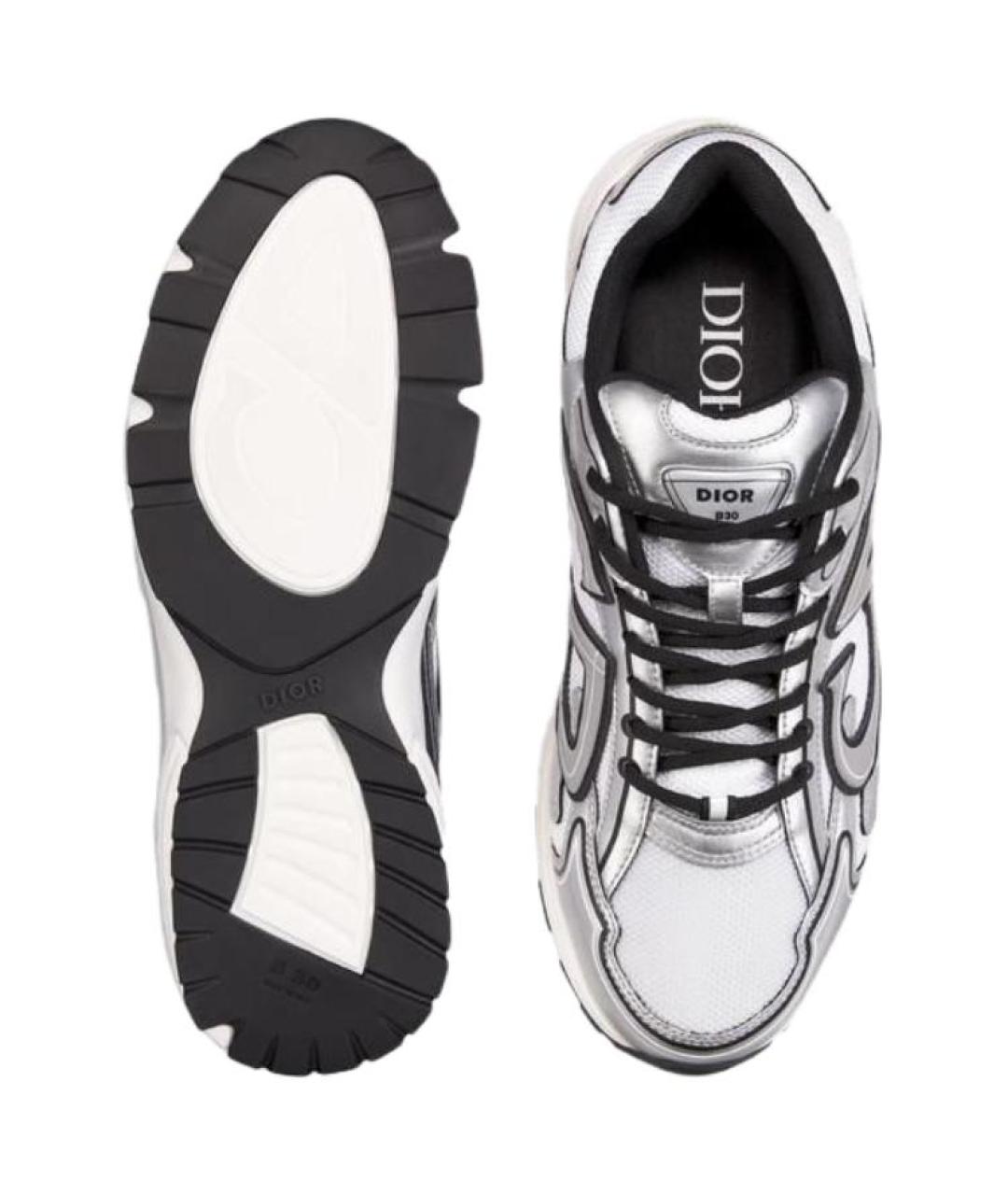 CHRISTIAN DIOR Серебряные низкие кроссовки / кеды, фото 4