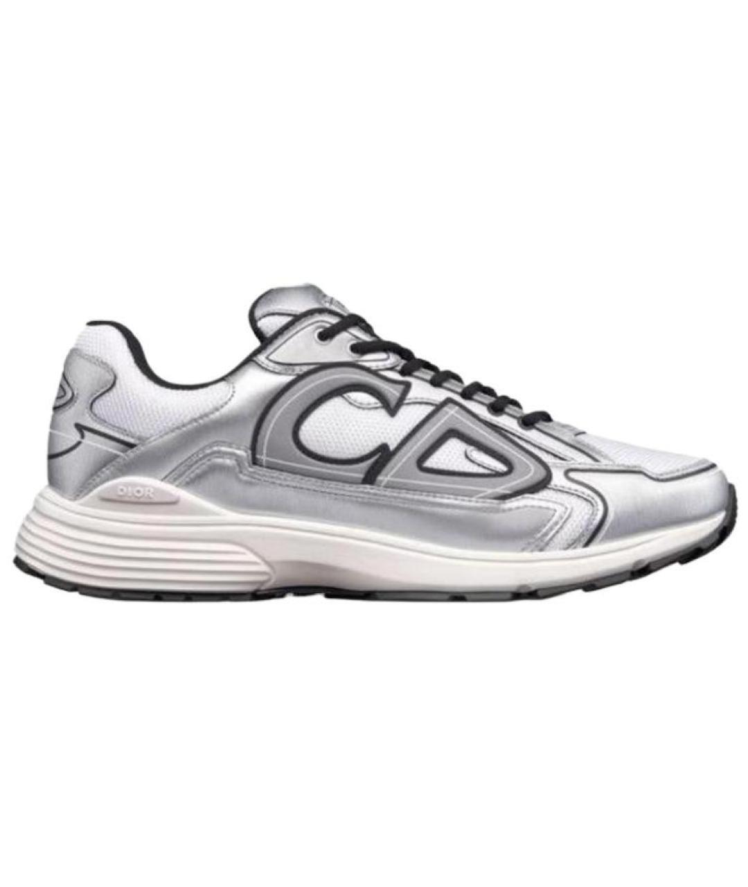 CHRISTIAN DIOR Серебряные низкие кроссовки / кеды, фото 1