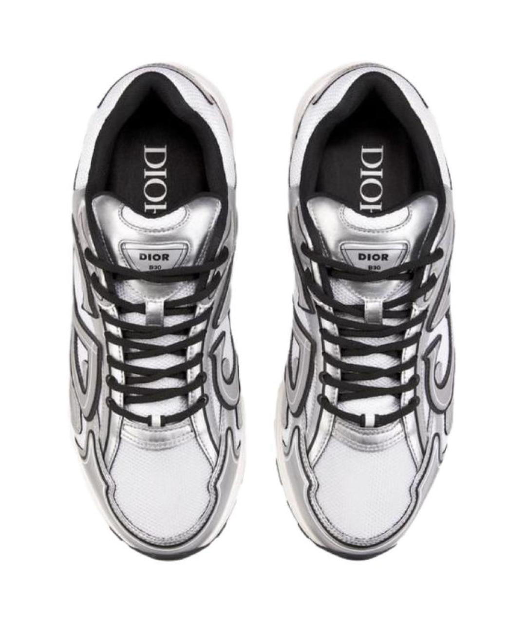 CHRISTIAN DIOR Серебряные низкие кроссовки / кеды, фото 3
