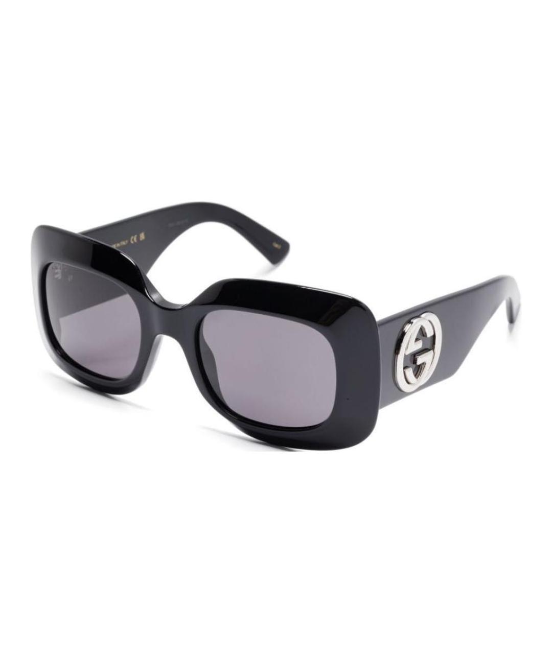 GUCCI Черные пластиковые солнцезащитные очки, фото 1