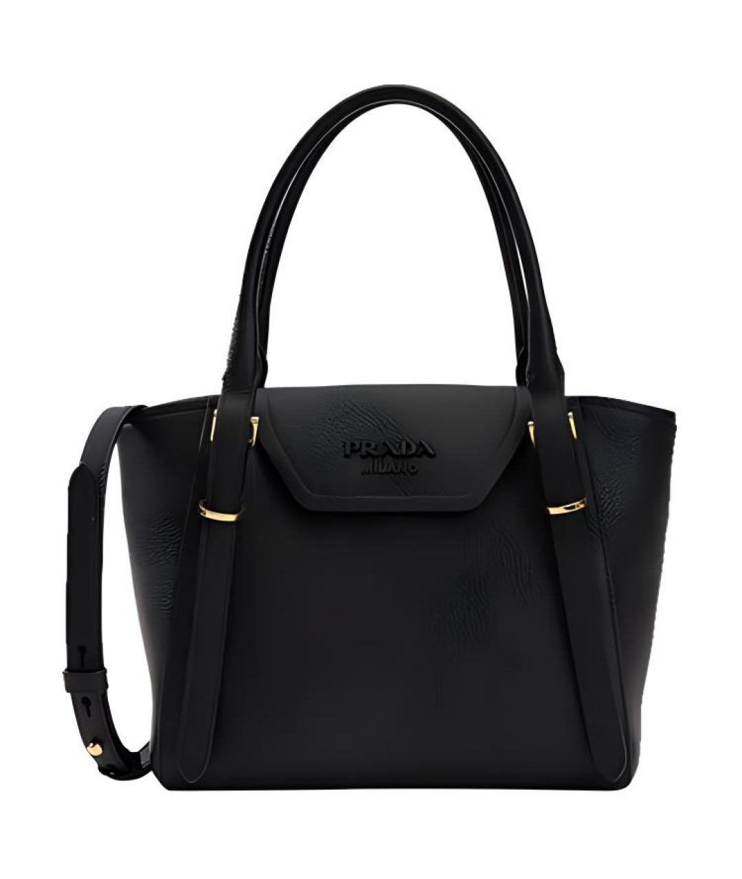 PRADA Черная кожаная сумка через плечо, фото 1