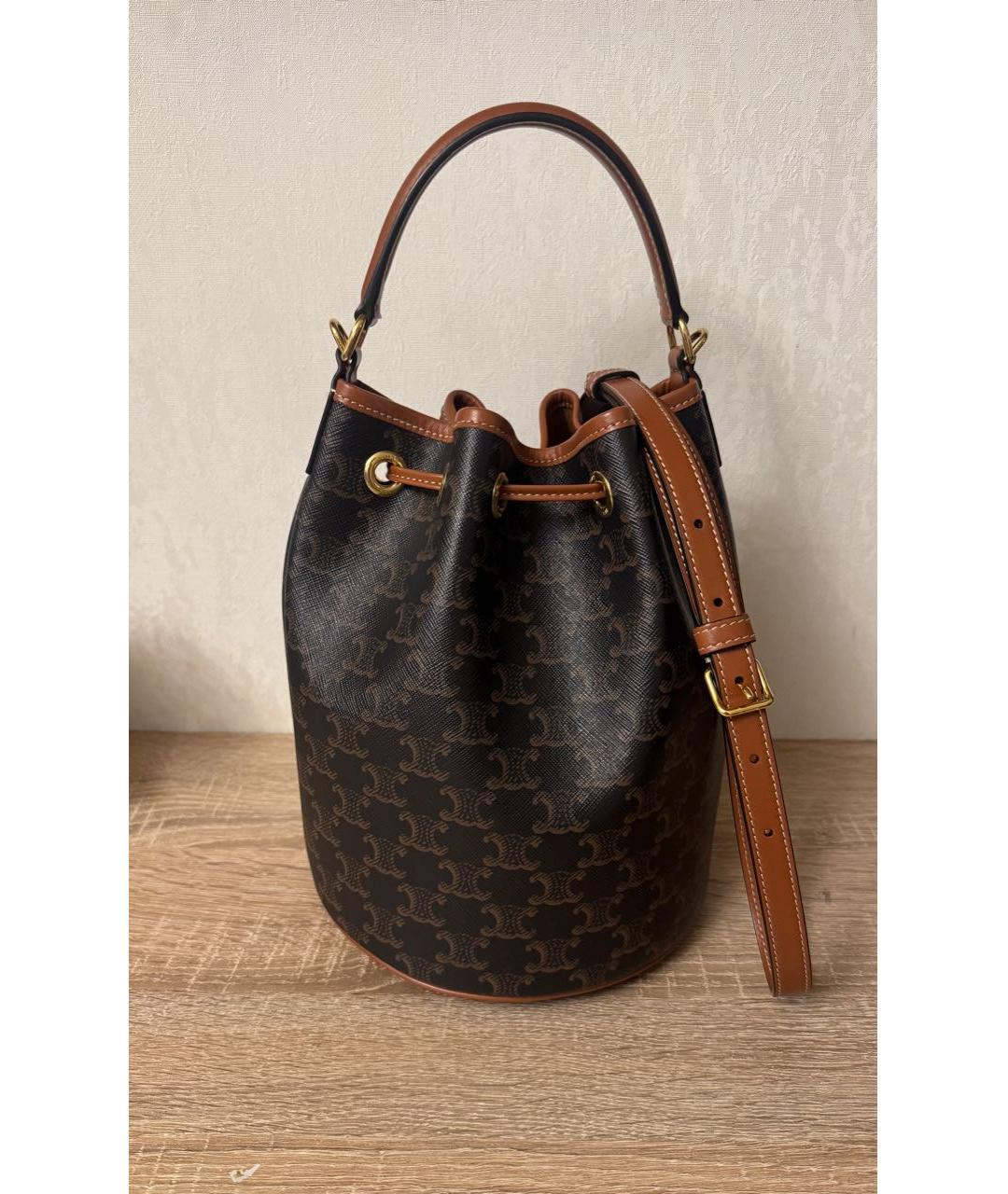 CELINE Коричневая сумка через плечо, фото 2