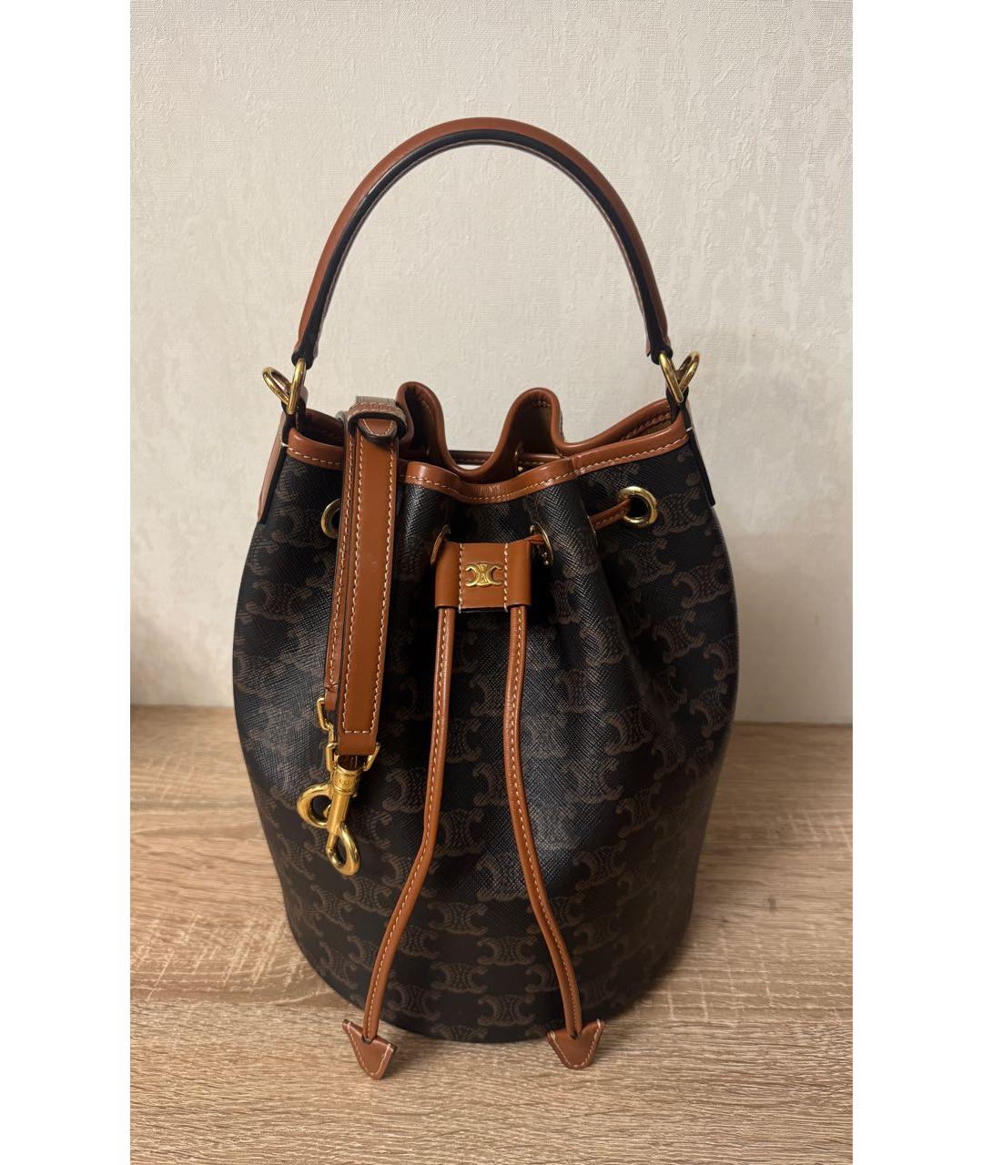 CELINE Коричневая сумка через плечо, фото 8