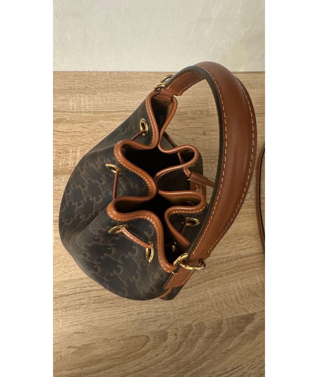 CELINE Коричневая сумка через плечо, фото 6