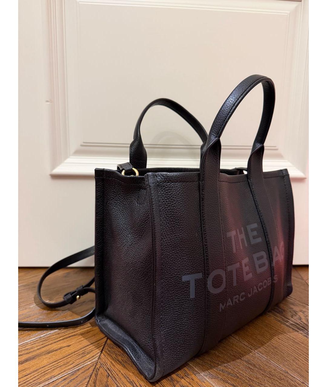 MARC JACOBS Черная кожаная сумка тоут, фото 2