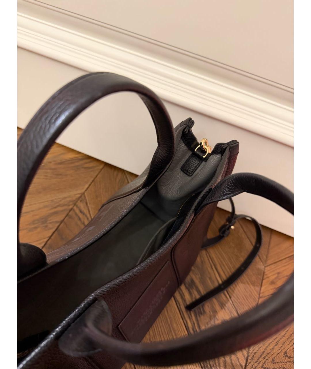 MARC JACOBS Черная кожаная сумка тоут, фото 4