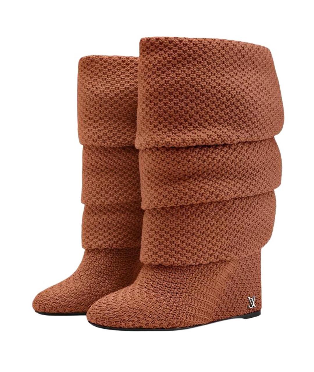 LOUIS VUITTON Коричневые сапоги, фото 4