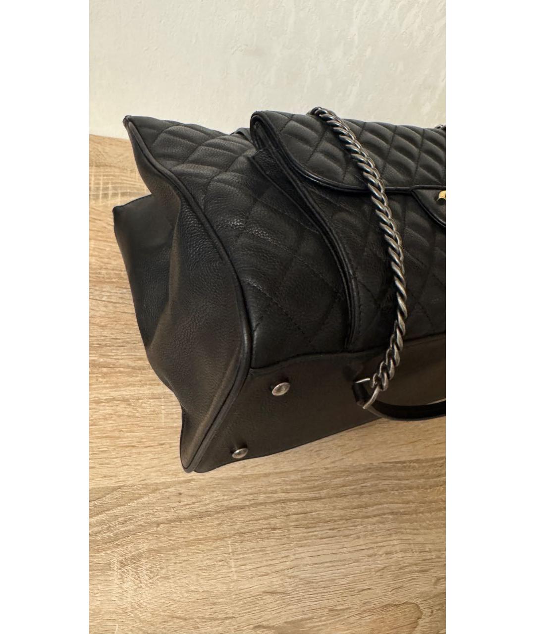 CHANEL Черная кожаная сумка тоут, фото 4