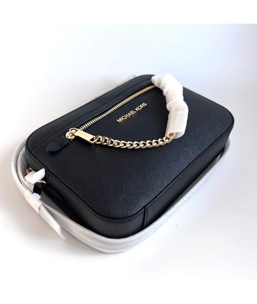 MICHAEL KORS Черная кожаная сумка через плечо, фото 6