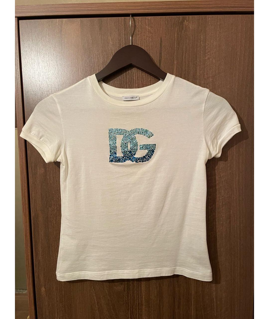 DOLCE&GABBANA Белый хлопковый детская футболка / топ, фото 2