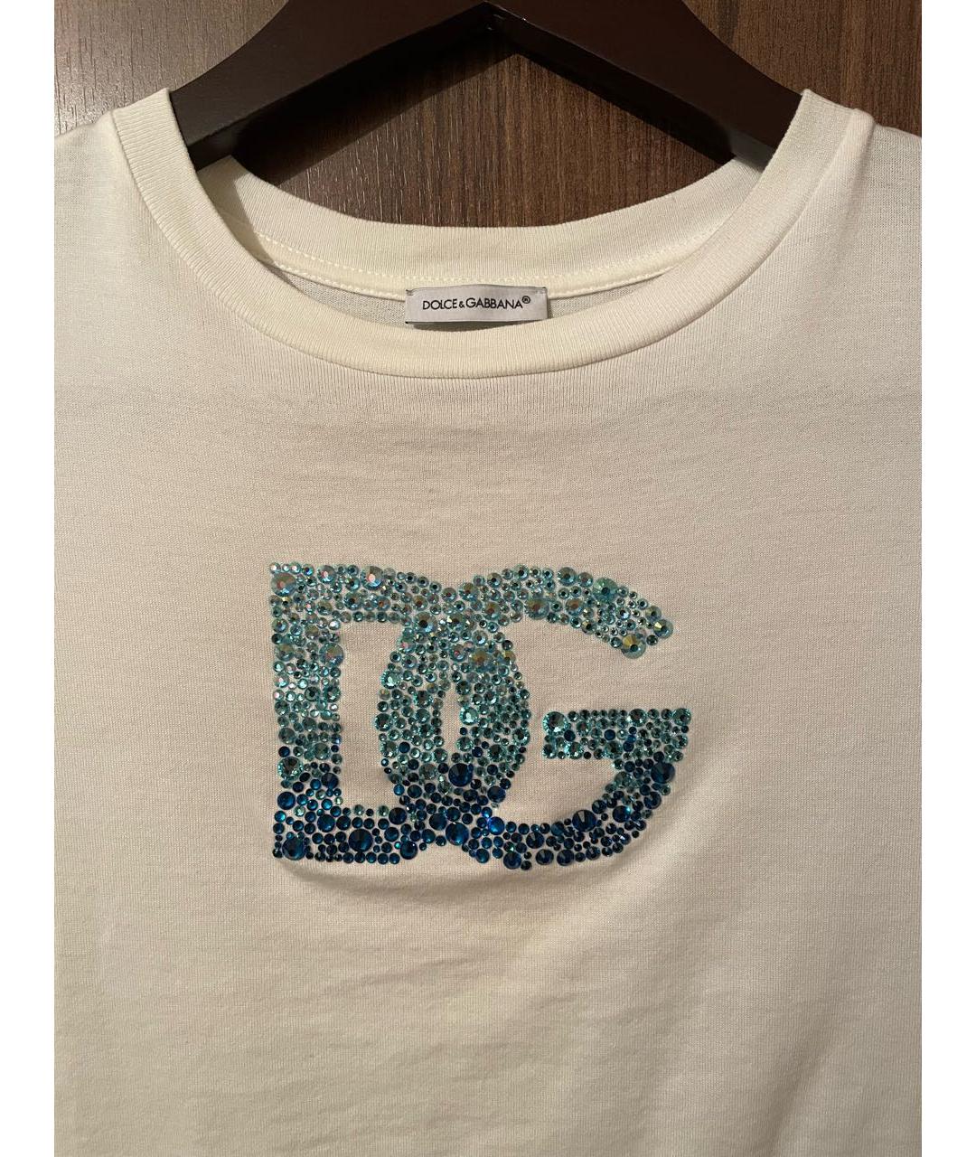 DOLCE&GABBANA Белый хлопковый детская футболка / топ, фото 3