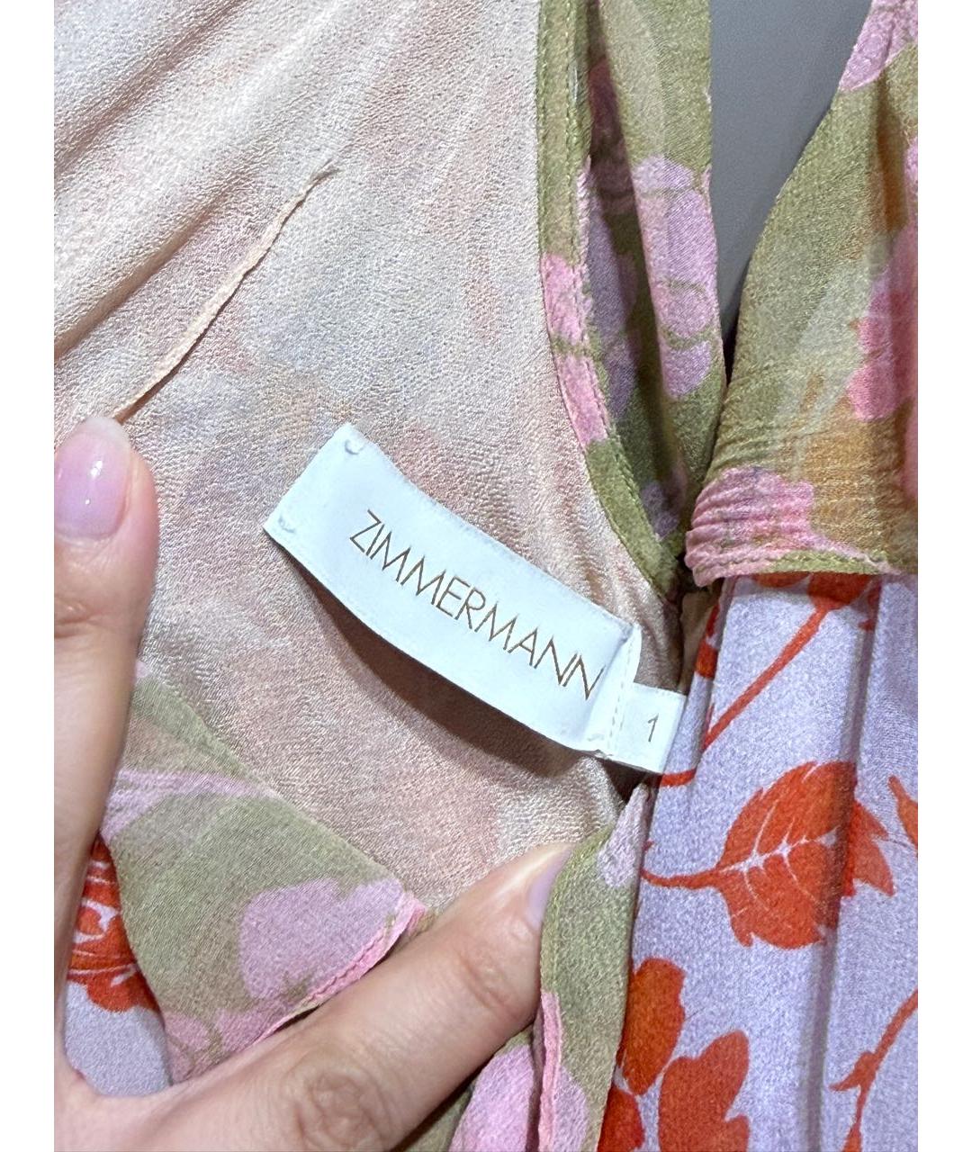 ZIMMERMANN Мульти вискозное коктейльное платье, фото 4