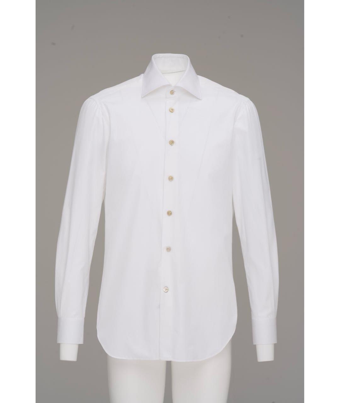 KITON Белая хлопковая классическая рубашка, фото 7