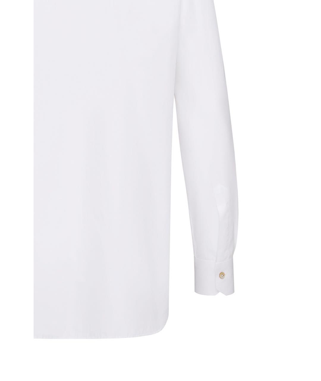 KITON Белая хлопковая классическая рубашка, фото 5