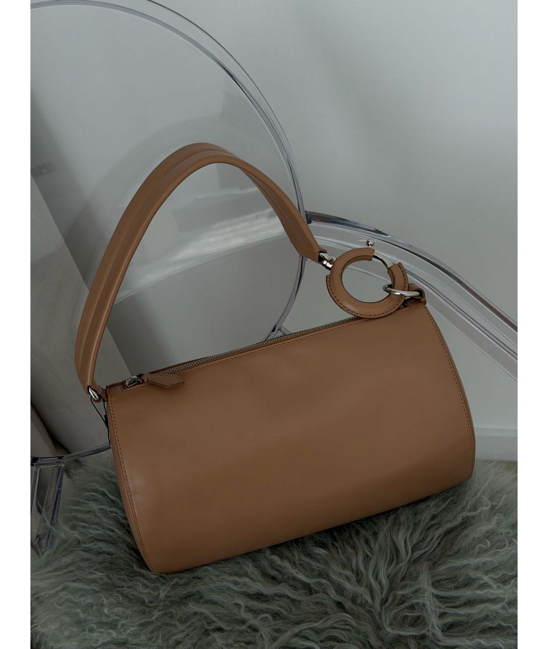 BURBERRY Бежевая кожаная сумка через плечо, фото 7