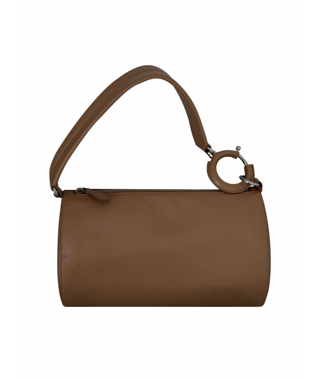 BURBERRY Бежевая кожаная сумка через плечо, фото 1