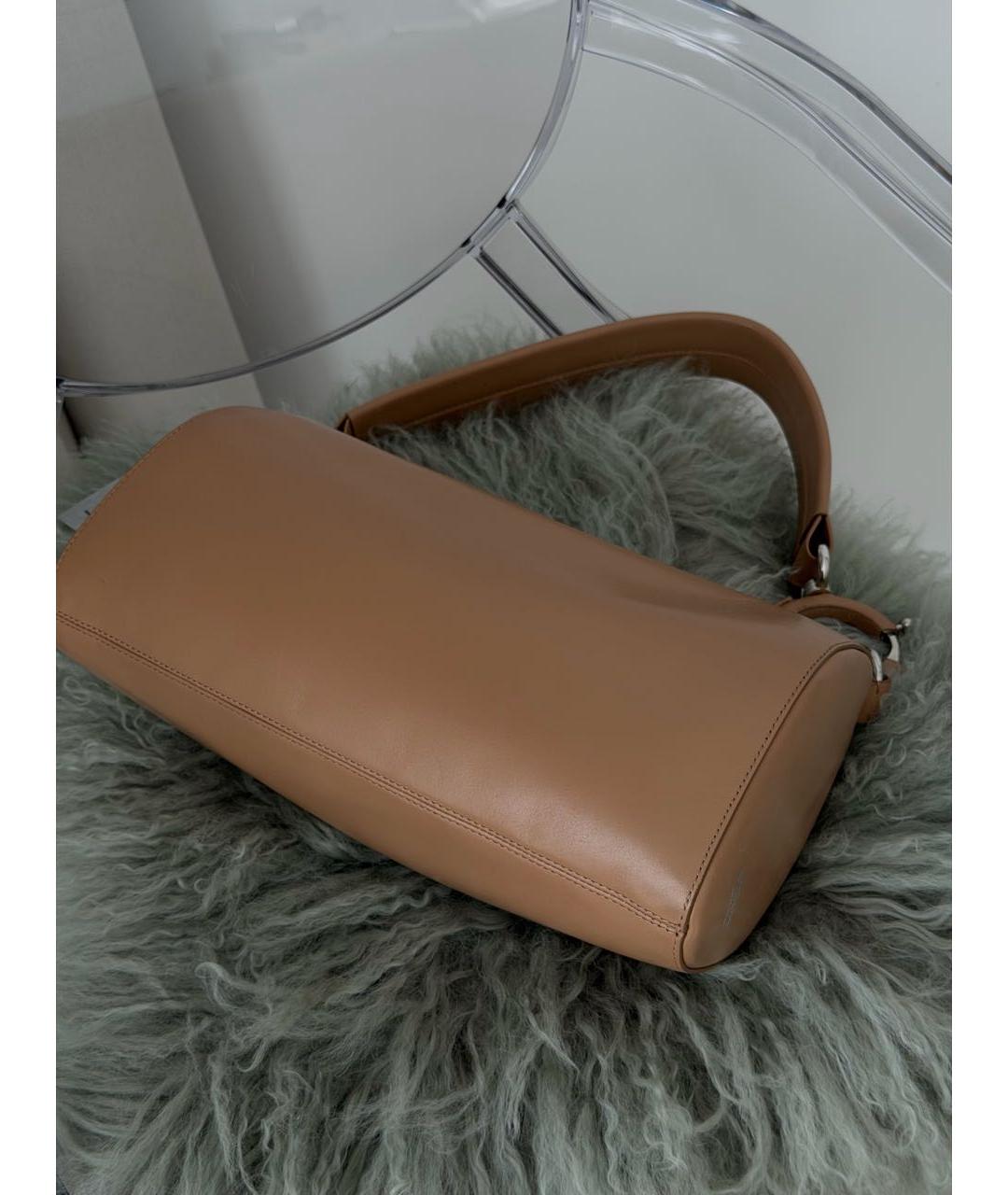 BURBERRY Бежевая кожаная сумка через плечо, фото 3