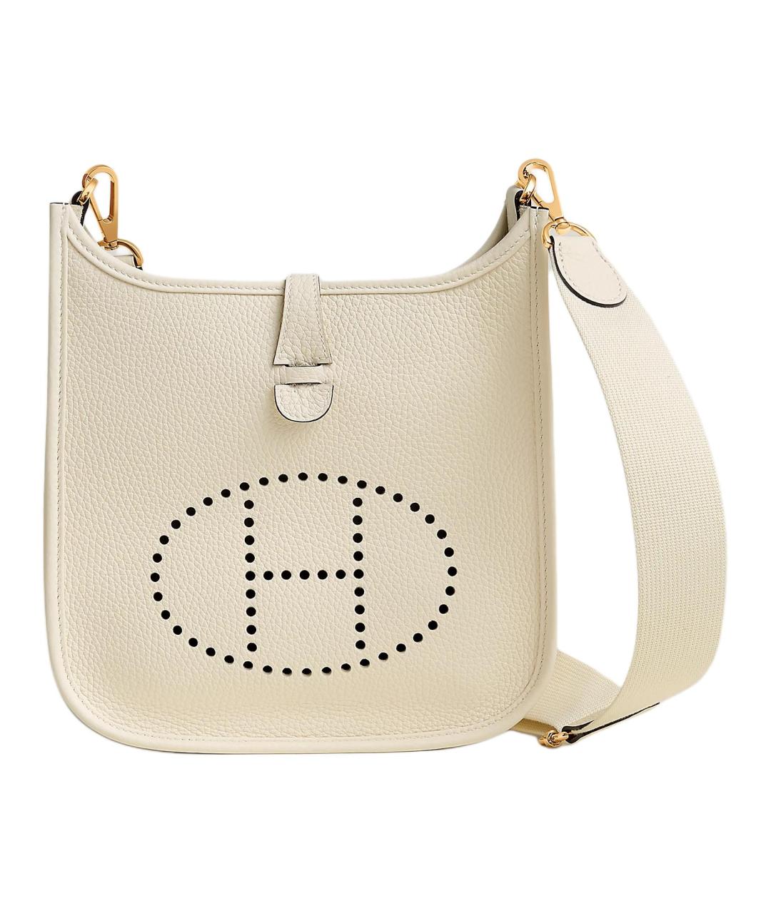 HERMES Бежевая кожаная сумка через плечо, фото 1