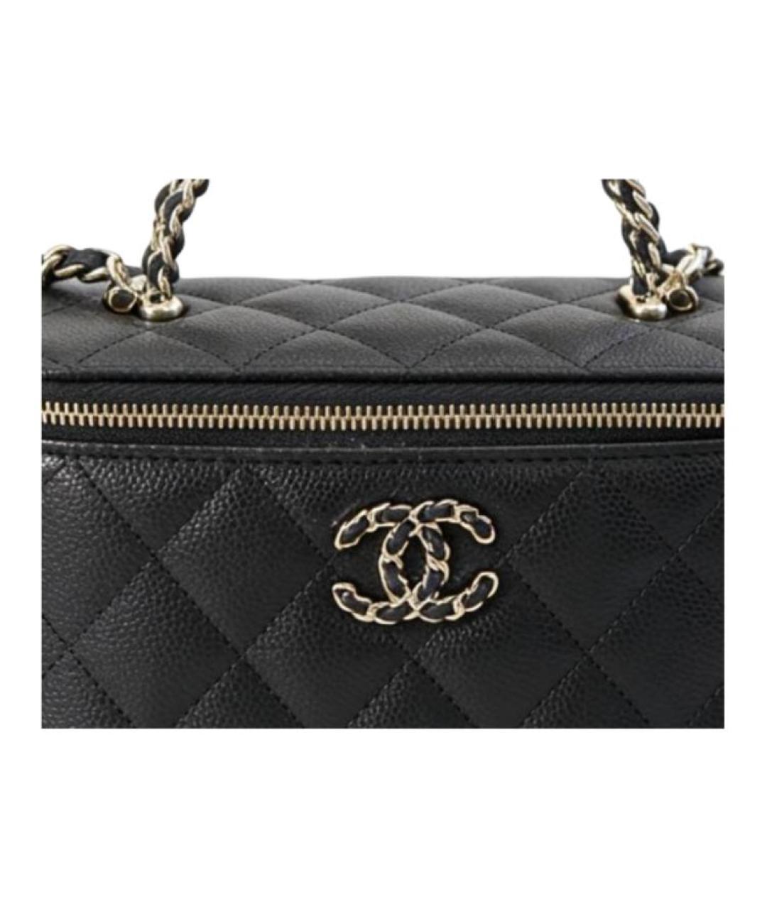 CHANEL Черная кожаная сумка через плечо, фото 4