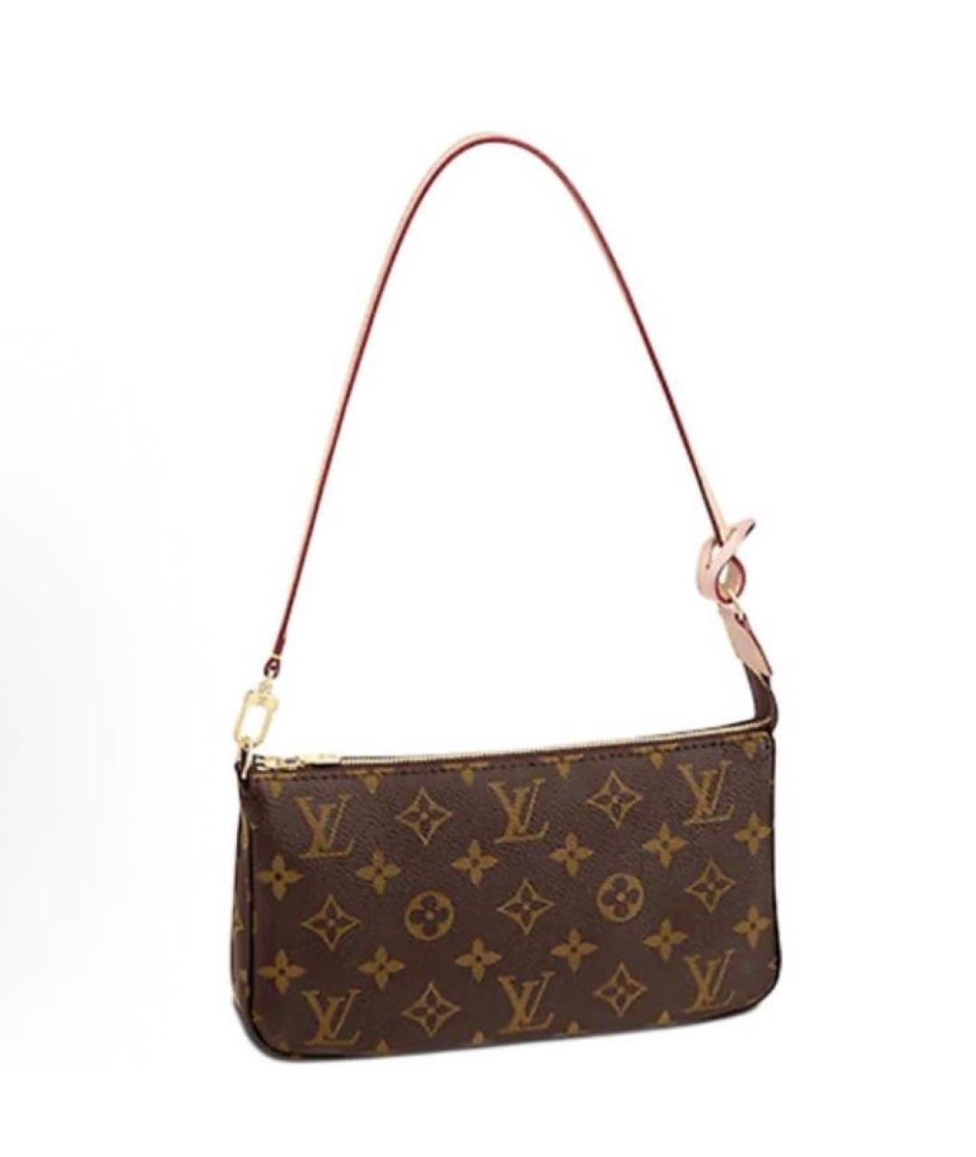 LOUIS VUITTON Коричневая кожаная сумка через плечо, фото 1