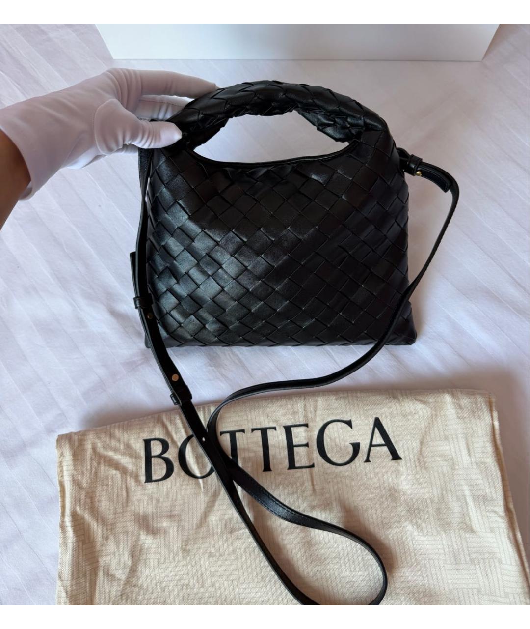 BOTTEGA VENETA Черная кожаная сумка с короткими ручками, фото 2