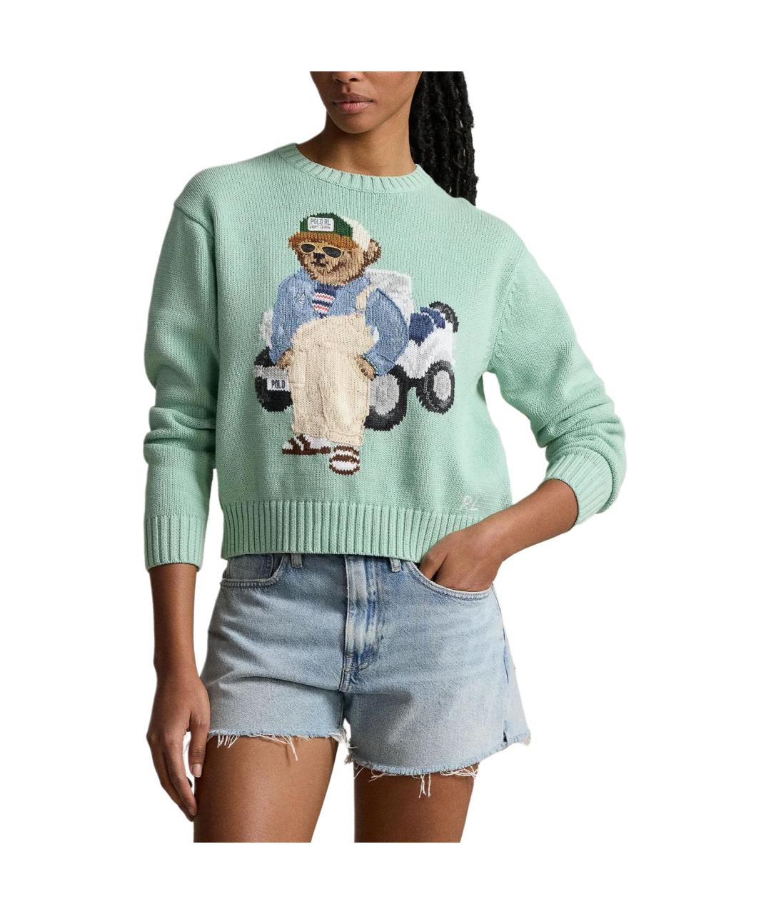 POLO RALPH LAUREN Зеленый джемпер / свитер, фото 3