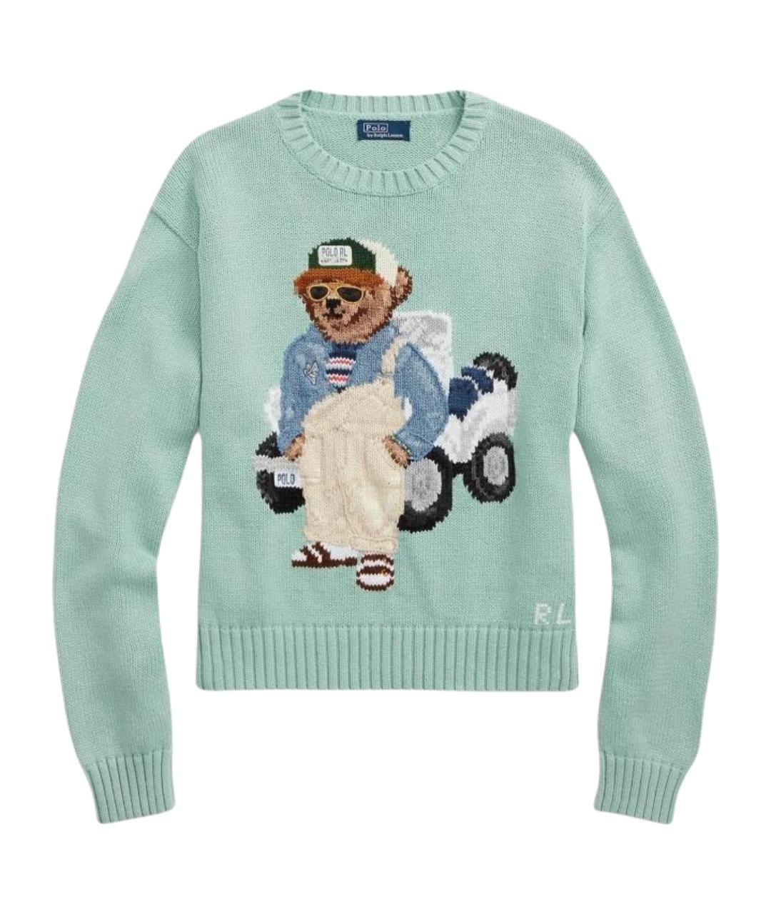 POLO RALPH LAUREN Зеленый джемпер / свитер, фото 1